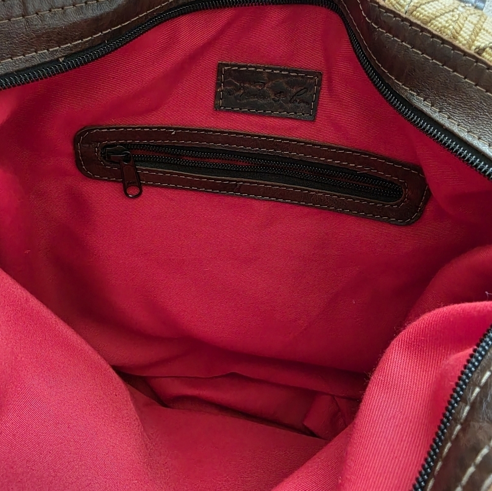 CYBER MONDAY One of a Kind Vintage Nena & Co Day Bag Patchwork Boho GRANDMACORE - Picture 5 of 6